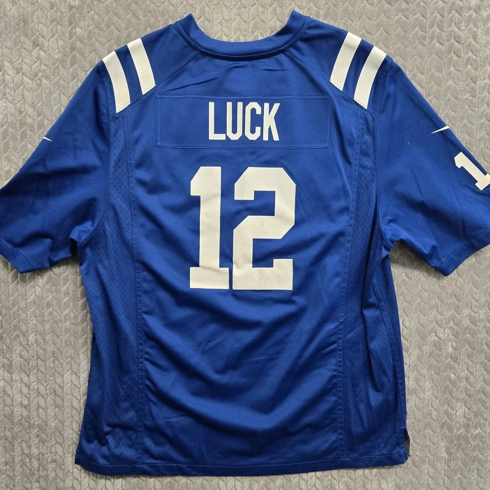 Andrew Luck #12 Indianapolis Colts NFL Nike On‎ Field Jersey Men's Size XL Blue